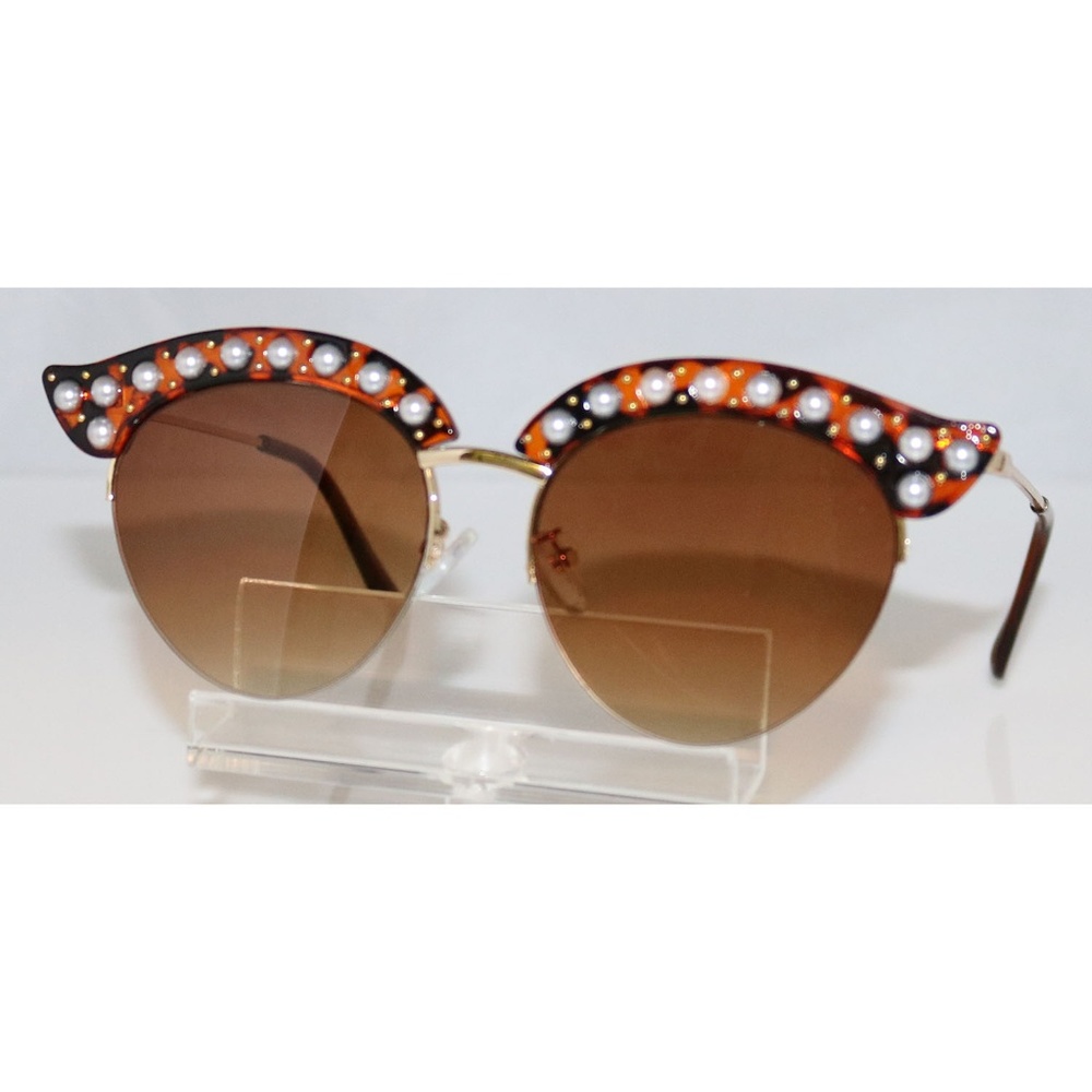 New Ladies Havana and pearl Sunglasses